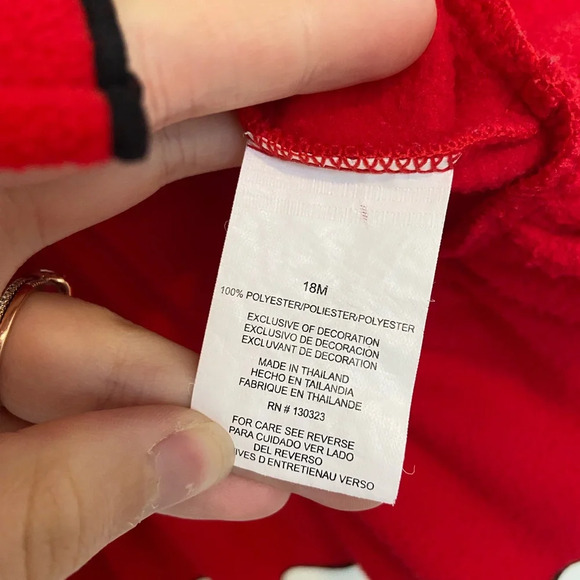 NWOT | Kids Headquarters red black‎ polka dot ruffle buttoned coat — 18 months - Picture 4 of 6